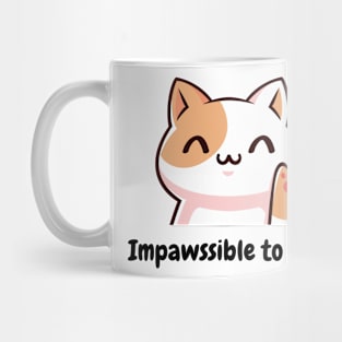 Impawssible to resist - cute kitty cat pun Mug